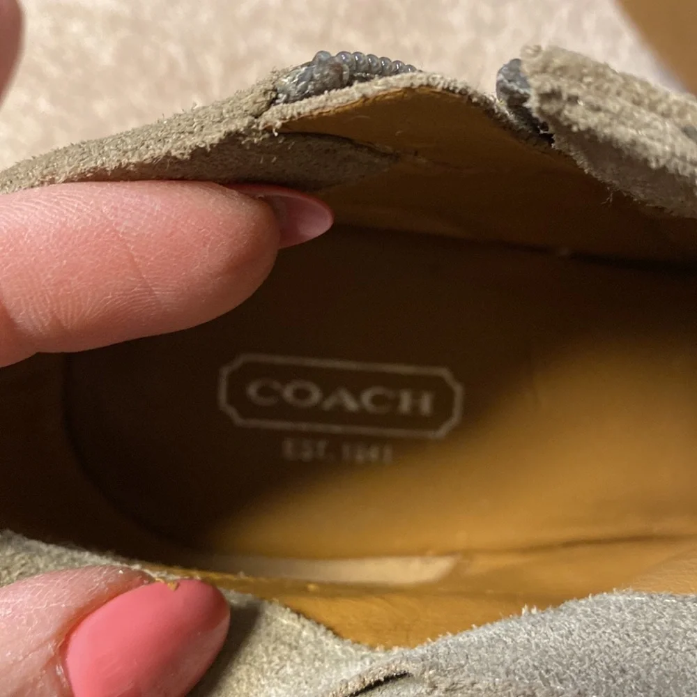 Coach Tan Suede Booties